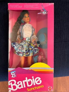 Barbie Suncharm Doll Nia- in Teal & Multicolor Skirt 🌸 Mattel Pack mistake